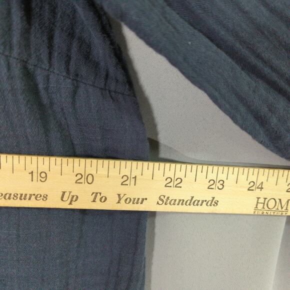 J Jill Embroidered Top Womens S Gray Double Cloth Cotton Gauze Tunic - Picture 4 of 6